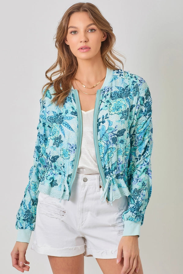 Scallop Lace Edge Bomber