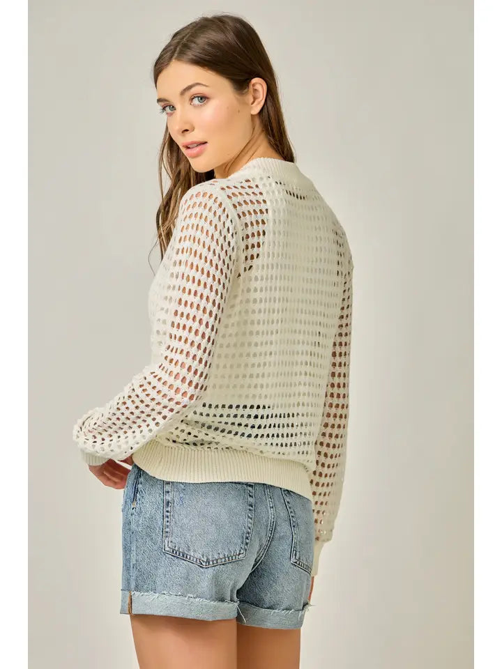 Open Stitch Knitted Jacket