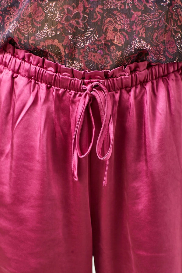 Wide Leg Satin Pants