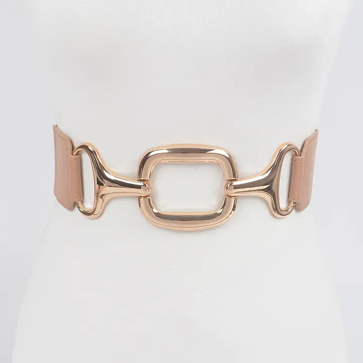 Metal Buckle Stretch Waist Belt