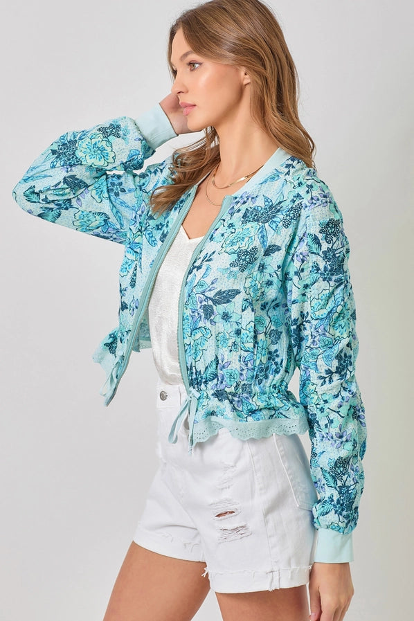 Scallop Lace Edge Bomber