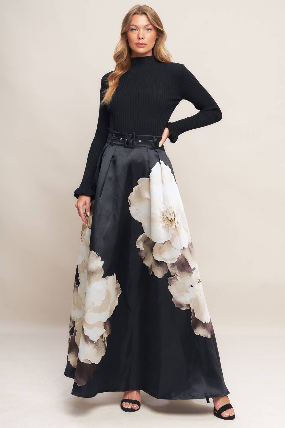 Printed Woven Maxi Skirt