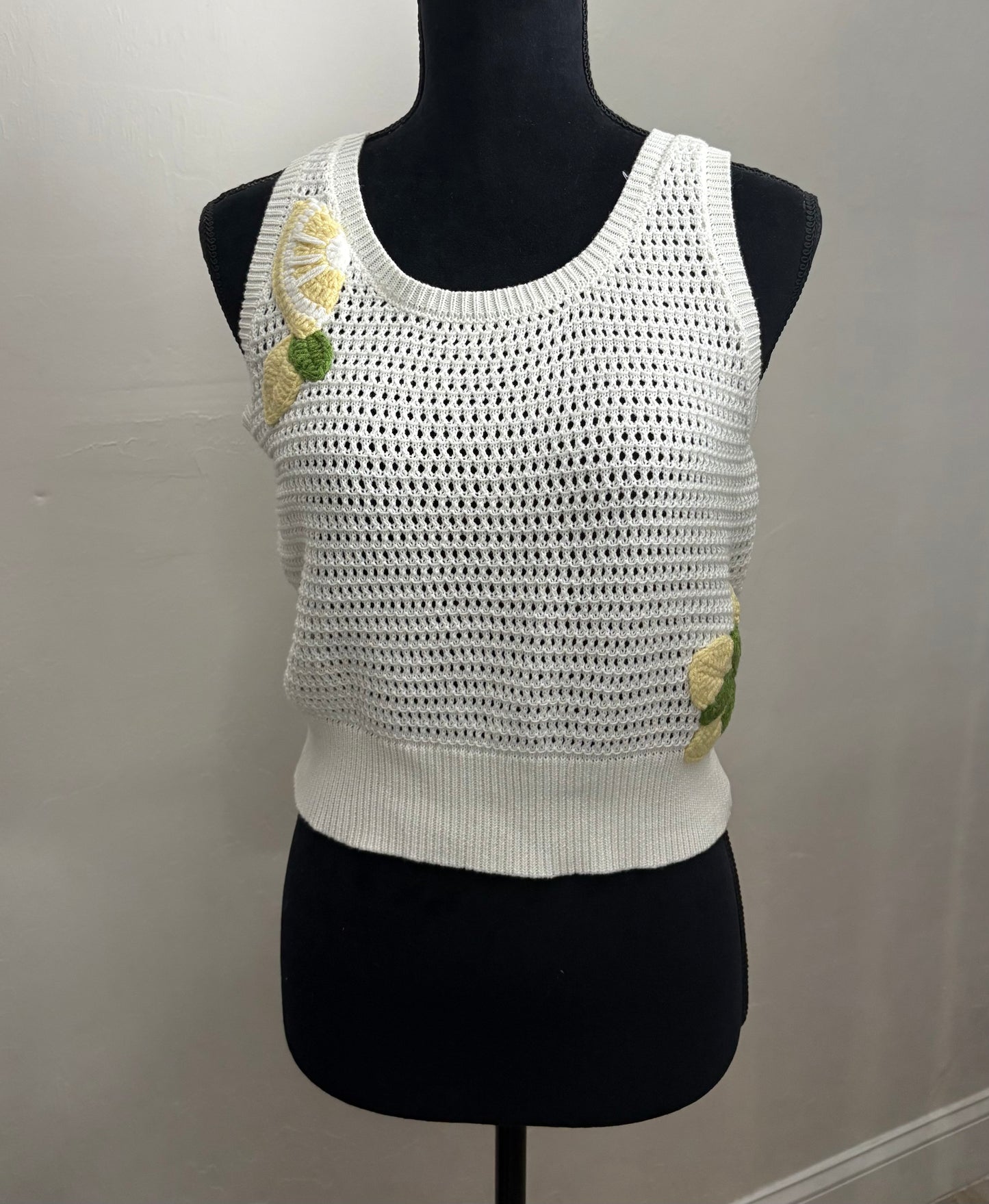 Off White Lemon Sweater Tank
