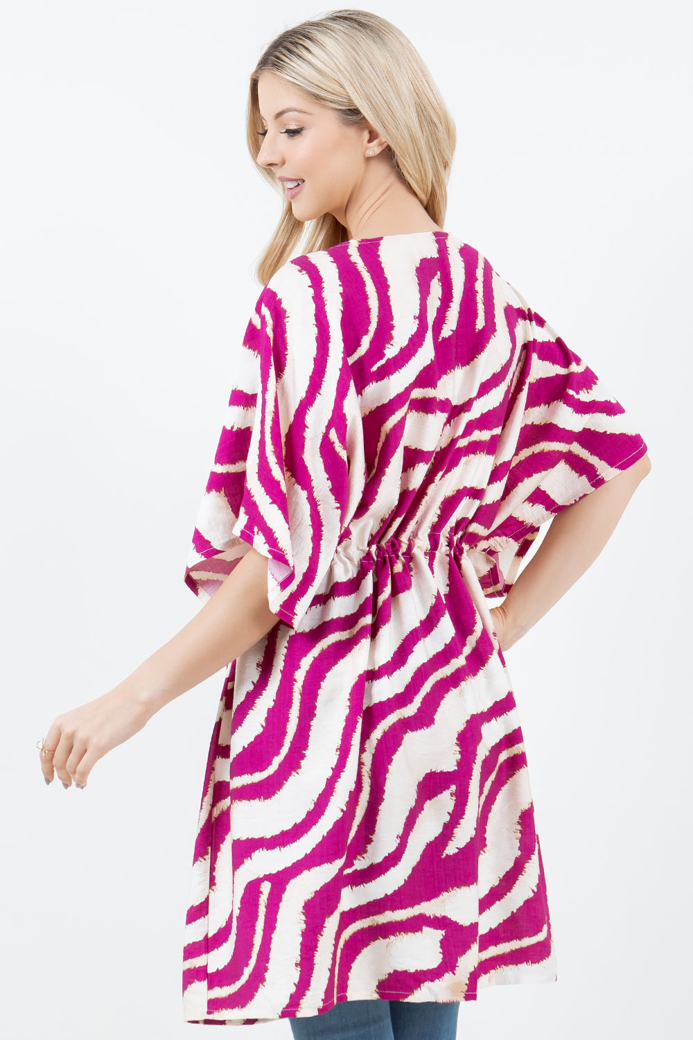 Scrunge Tie Versatile Casual Wave Design Cover up