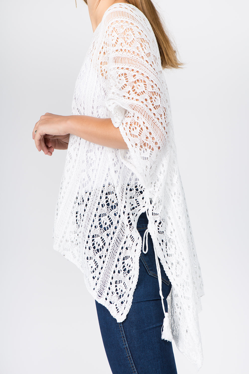 Tassel Detail Crochet Kaftan