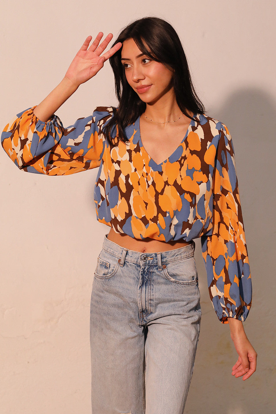 Leo Long Sleeve Crop Top