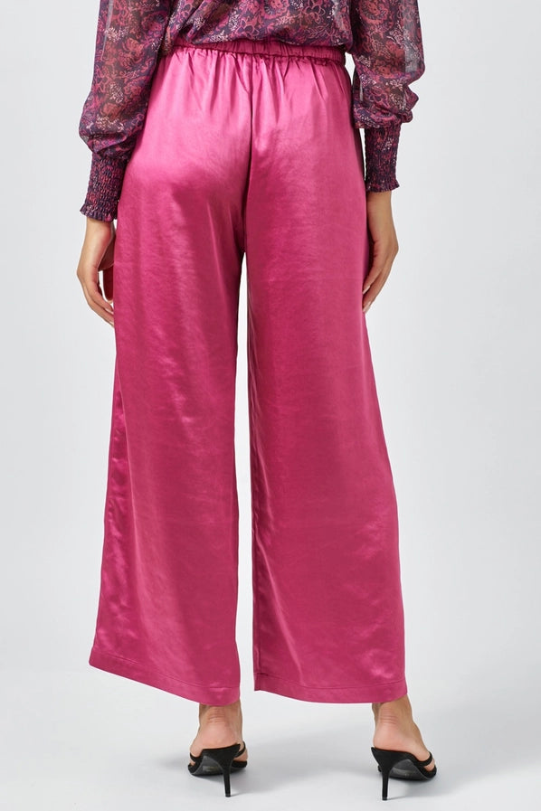 Wide Leg Satin Pants