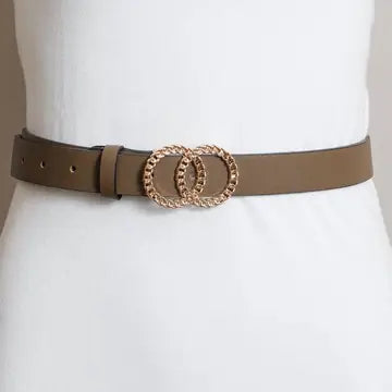 Double Chain Ring Buckle Belt