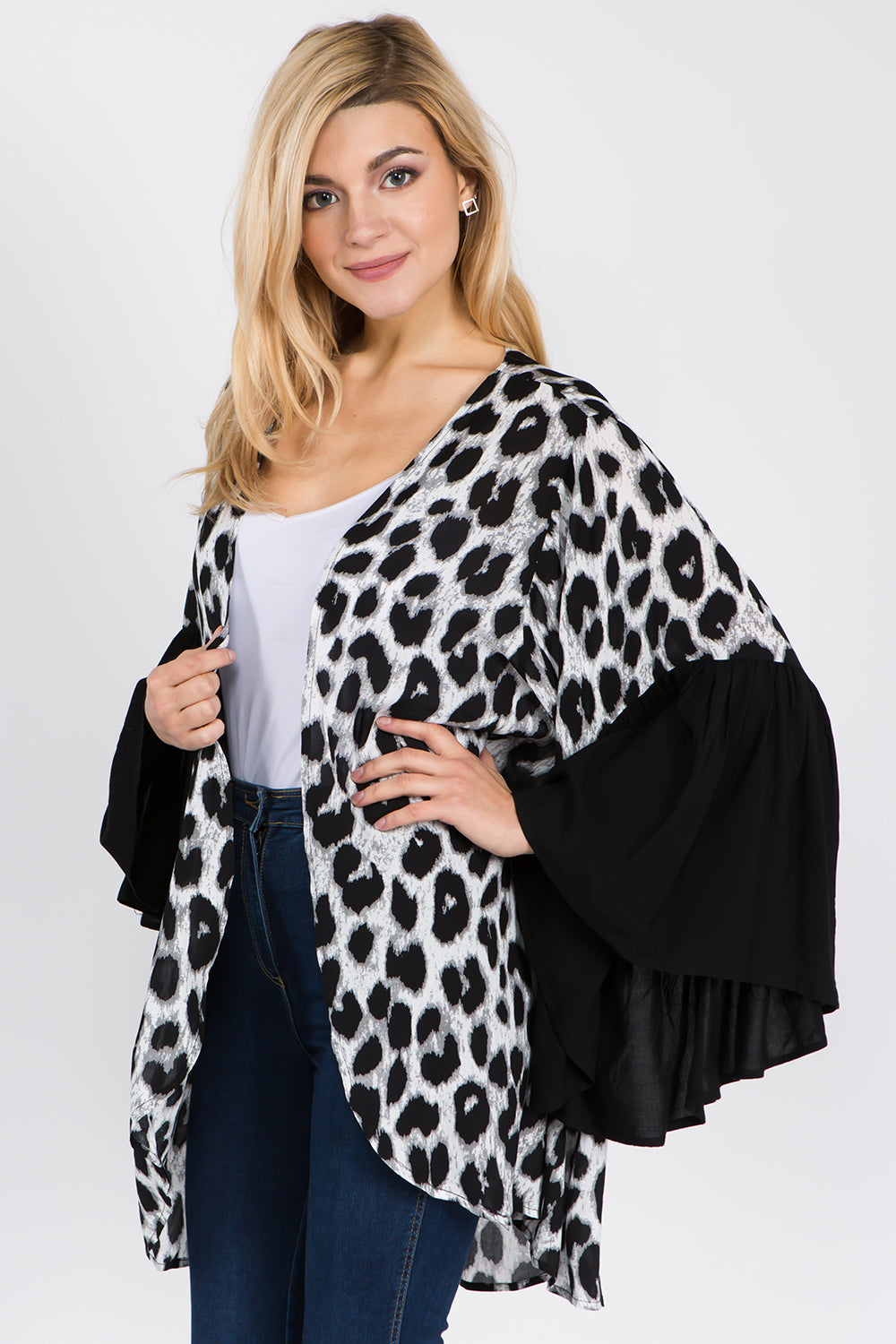 Leopard Kimono with Flare