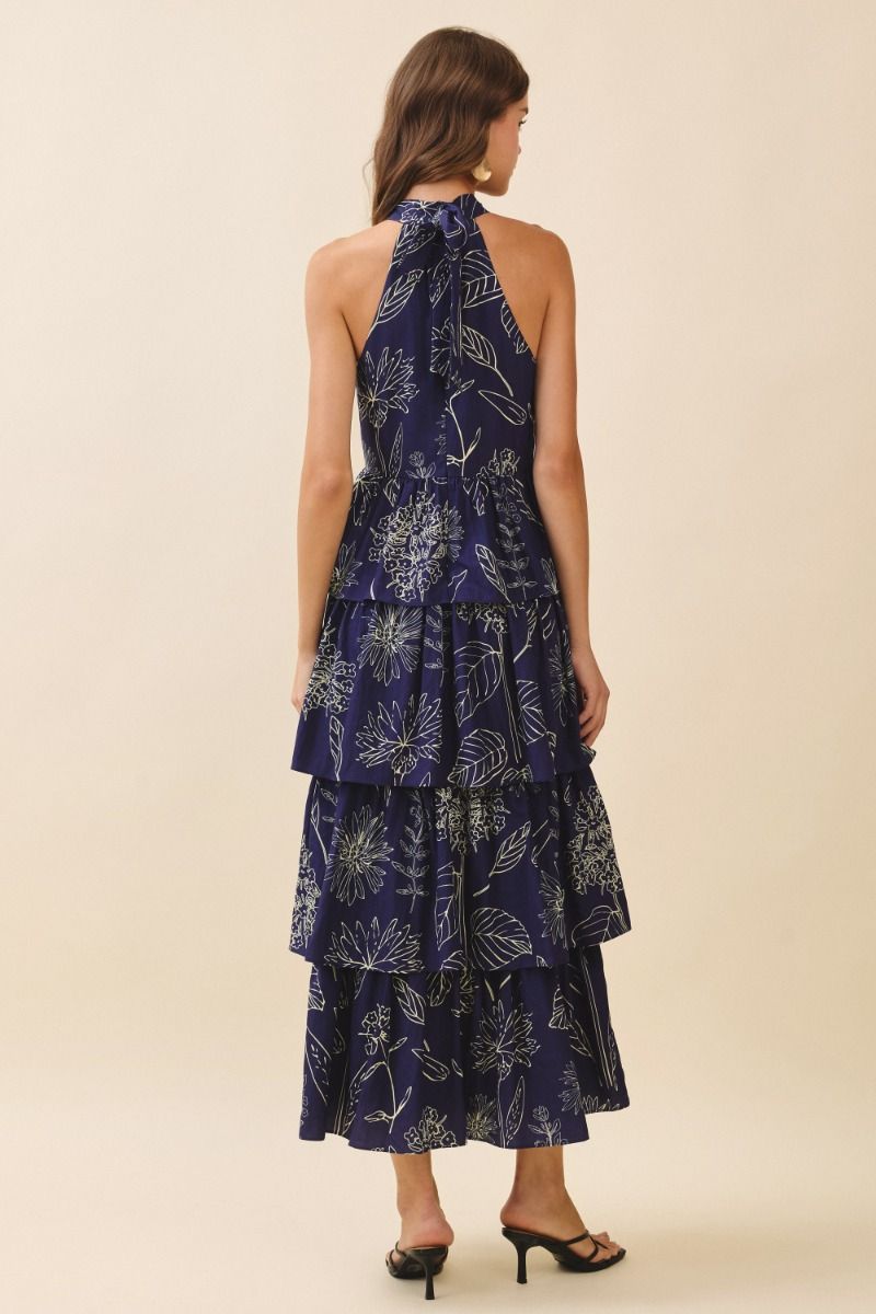 Haltered Tiered Maxi Dress