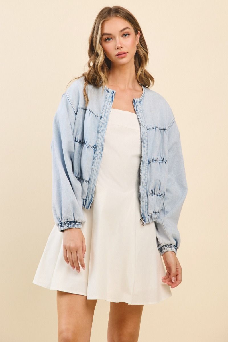 Relaxed Fit Light Denim Jacket
