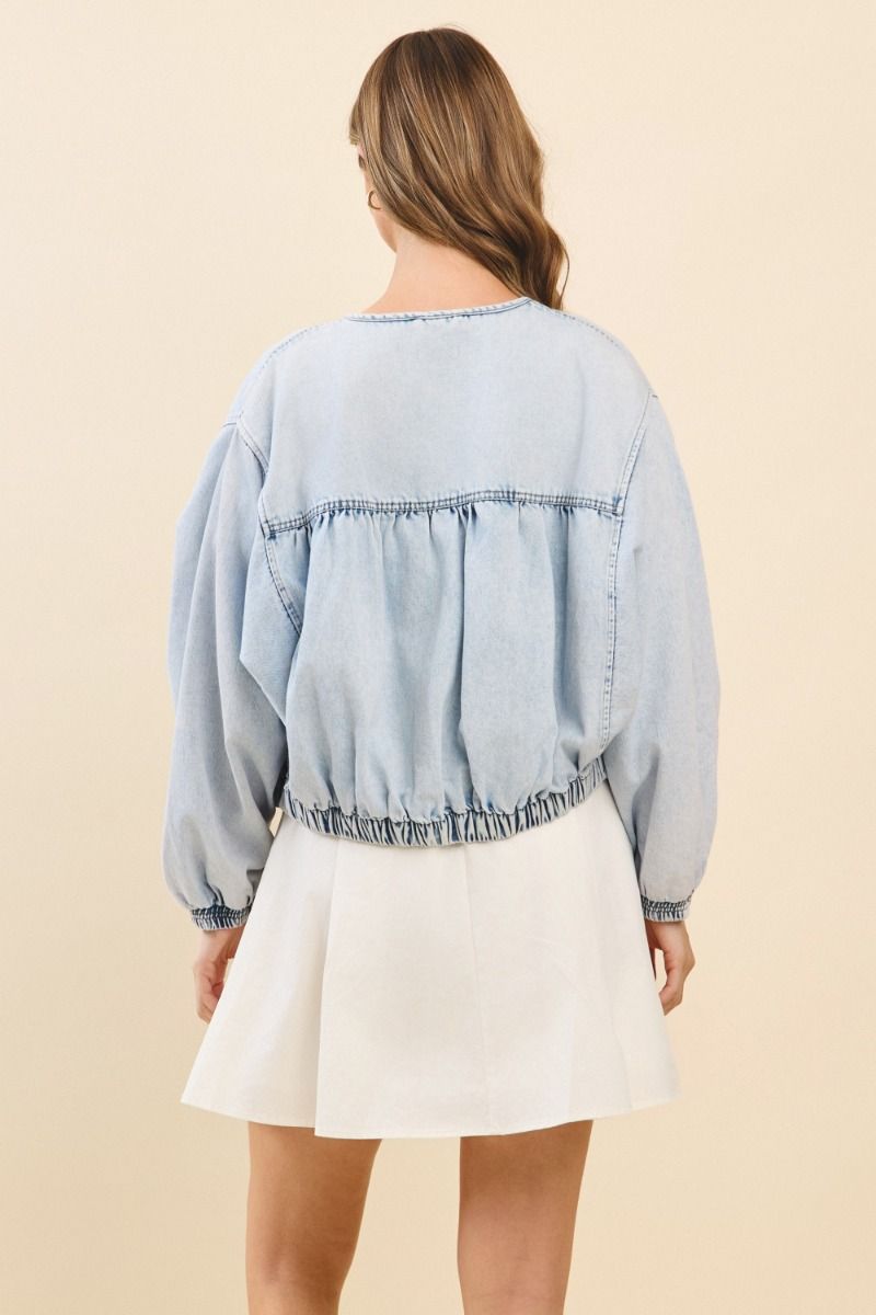 Relaxed Fit Light Denim Jacket