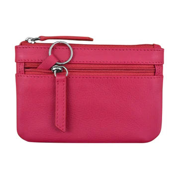 Coin Holder with Key Ring - Leather