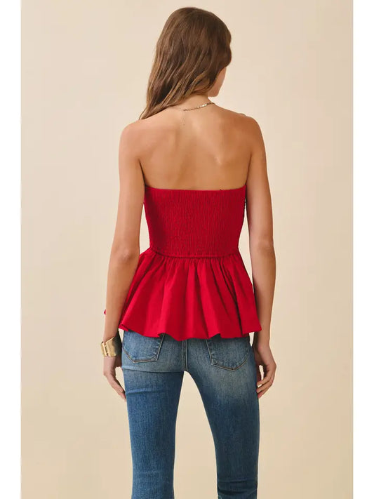 Strapless Cinch Back Top