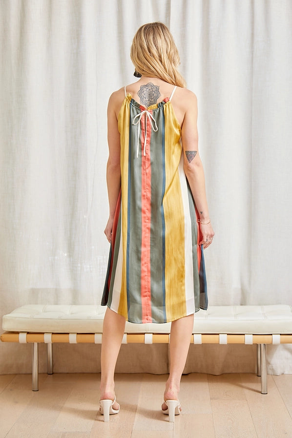 Light Weight Striped Halter Dress