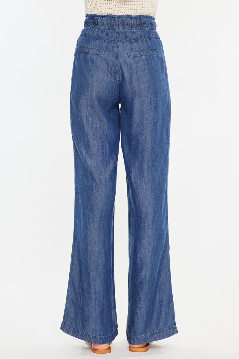High Rise Paperbag Wide Leg Pants