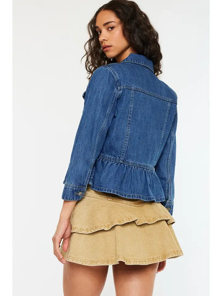 Peplum Denim Jacket