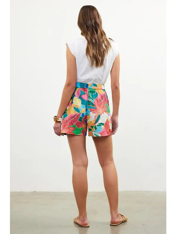 Bubble Hem Sleeveless Toucan Top