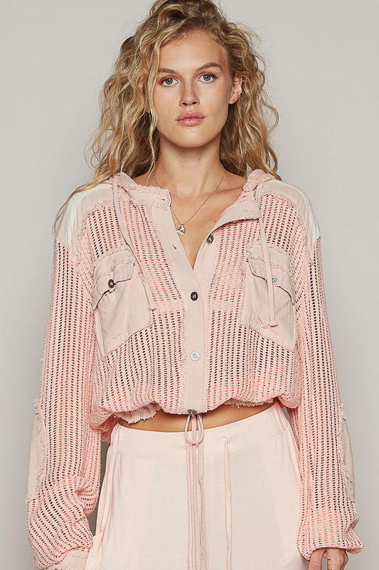 Casual Mesh Sleeve Jacket