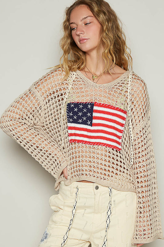 Crochet Patriotic Sweater
