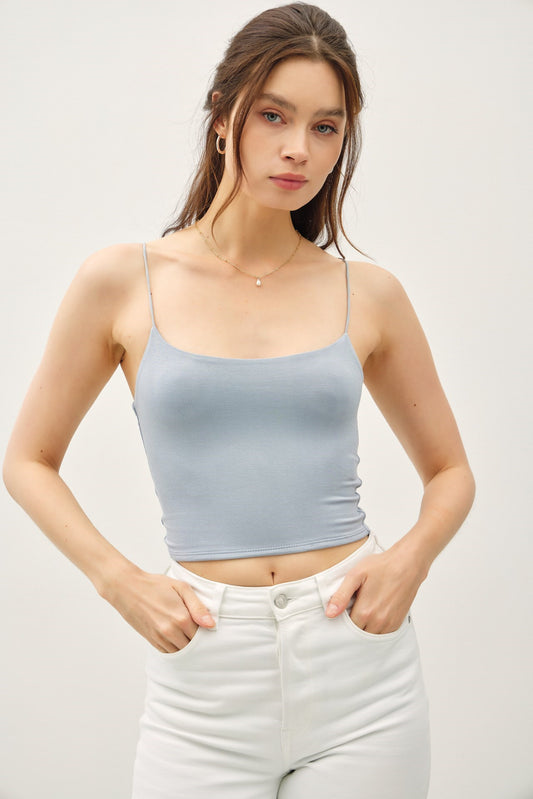 BC - Spag Strap Crop Tank