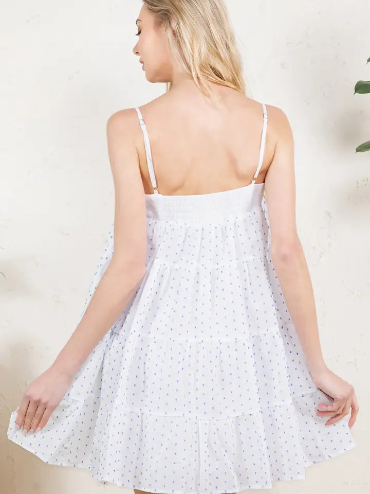 Popcorn Ribbon Mini Dress
