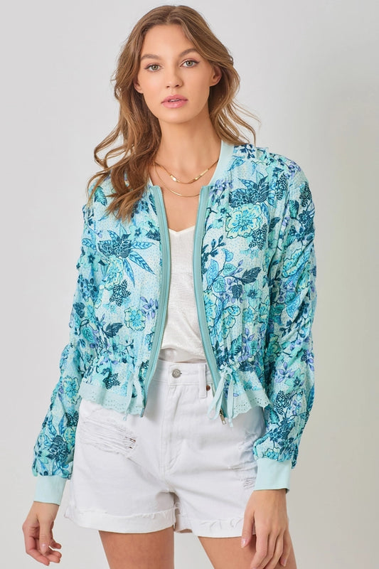 Scallop Lace Edge Bomber
