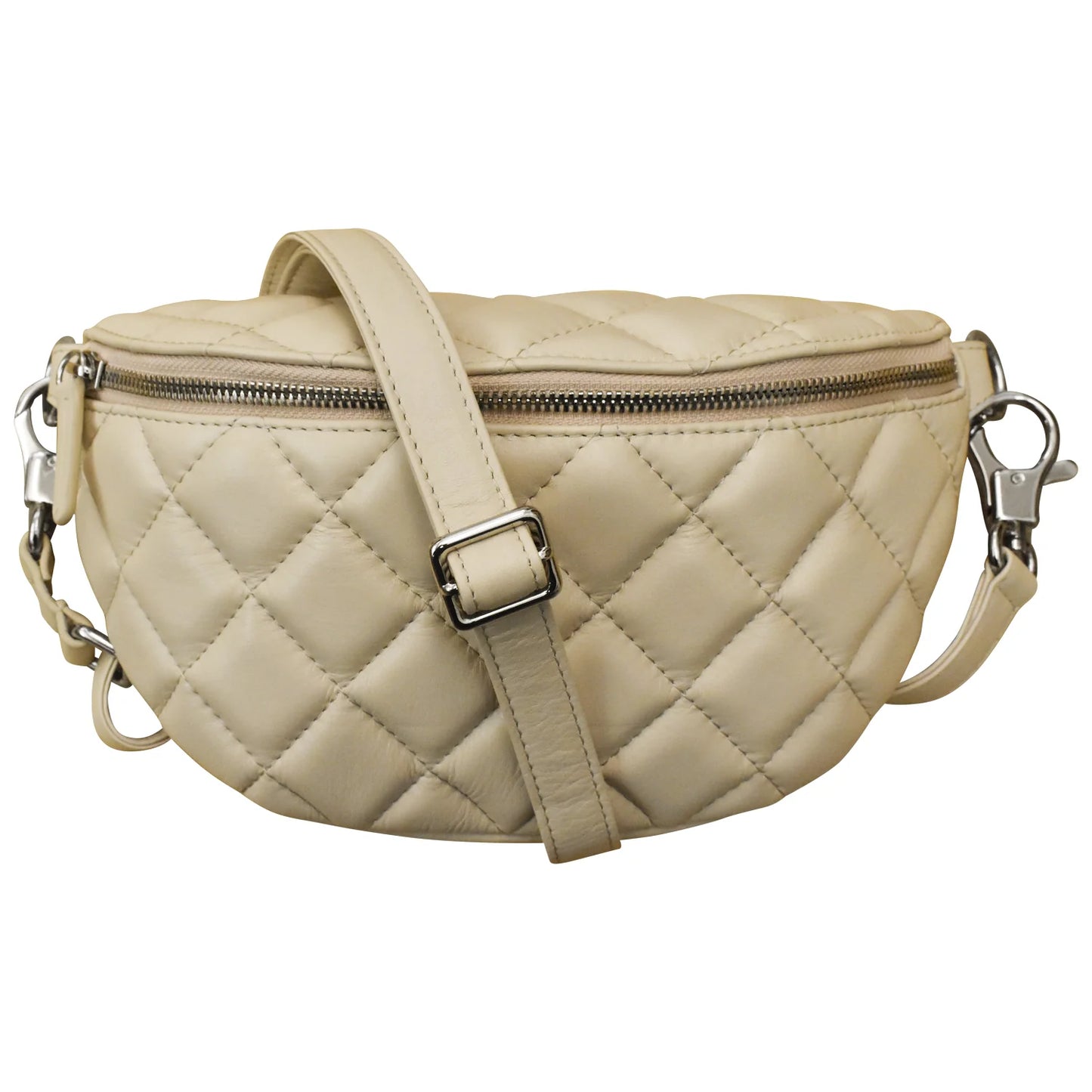 Quilted Belt Bag - Leather