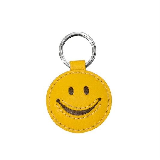 Happy Face Key Fob - Leather