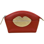 Hot Lips Cosmetic Case - Leather