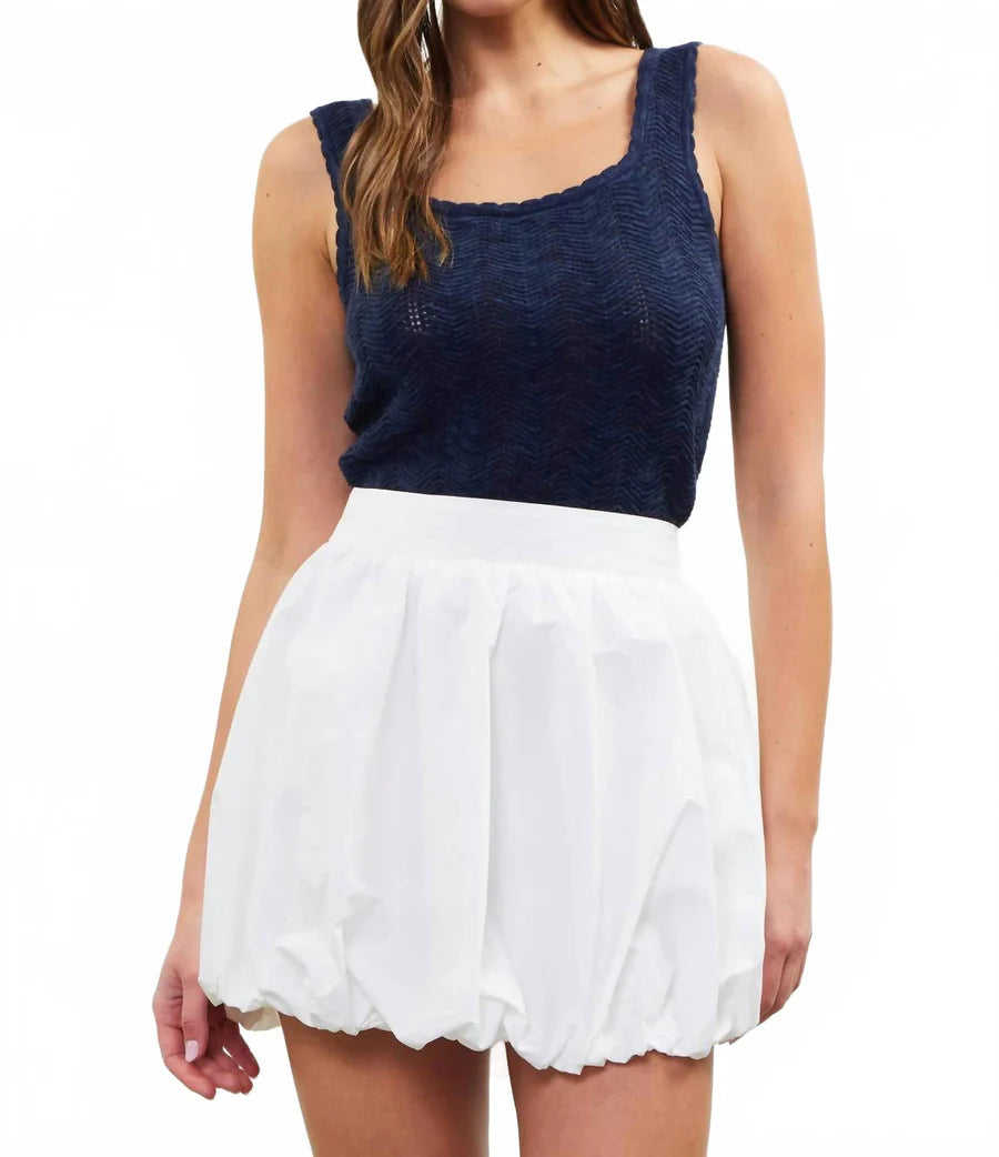Pointelle Knit Tank Top