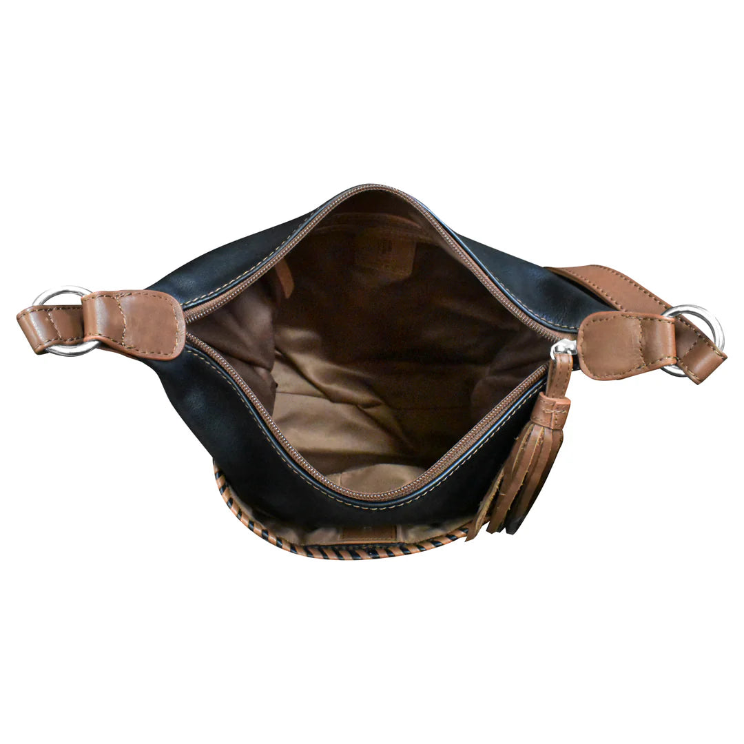 Crossbody Hobo With Tassle - Leather