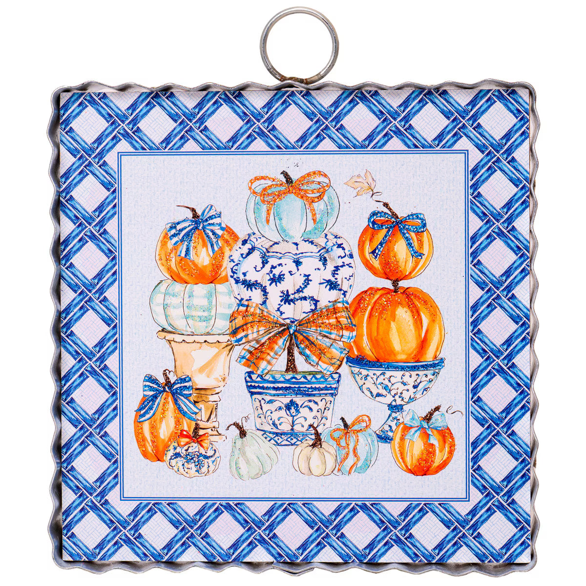 RTC - Mini Blue Pumpkin Topiary