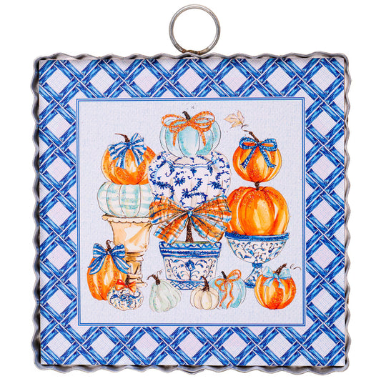 RTC - Mini Blue Pumpkin Topiary