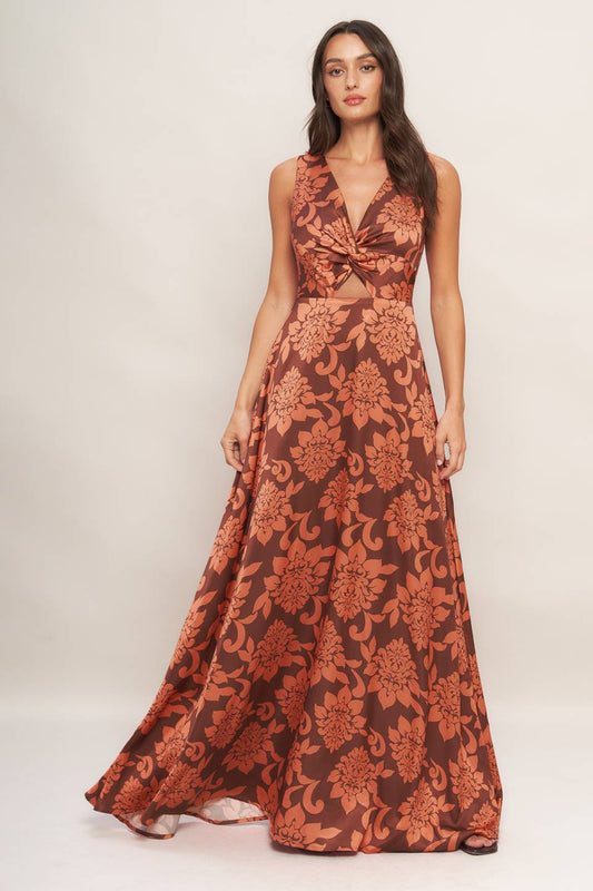 Printed Woven Maxi Dress