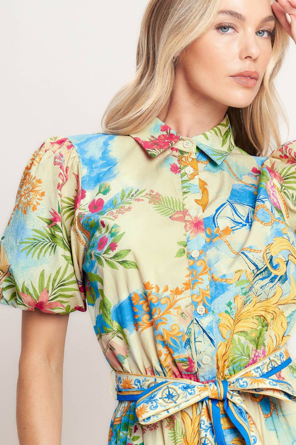 Printed Woven Mini Dress