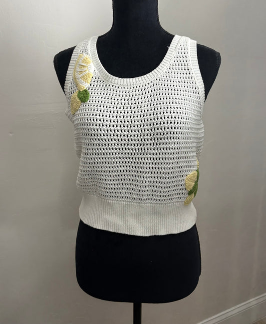 Off White Lemon Sweater Tank