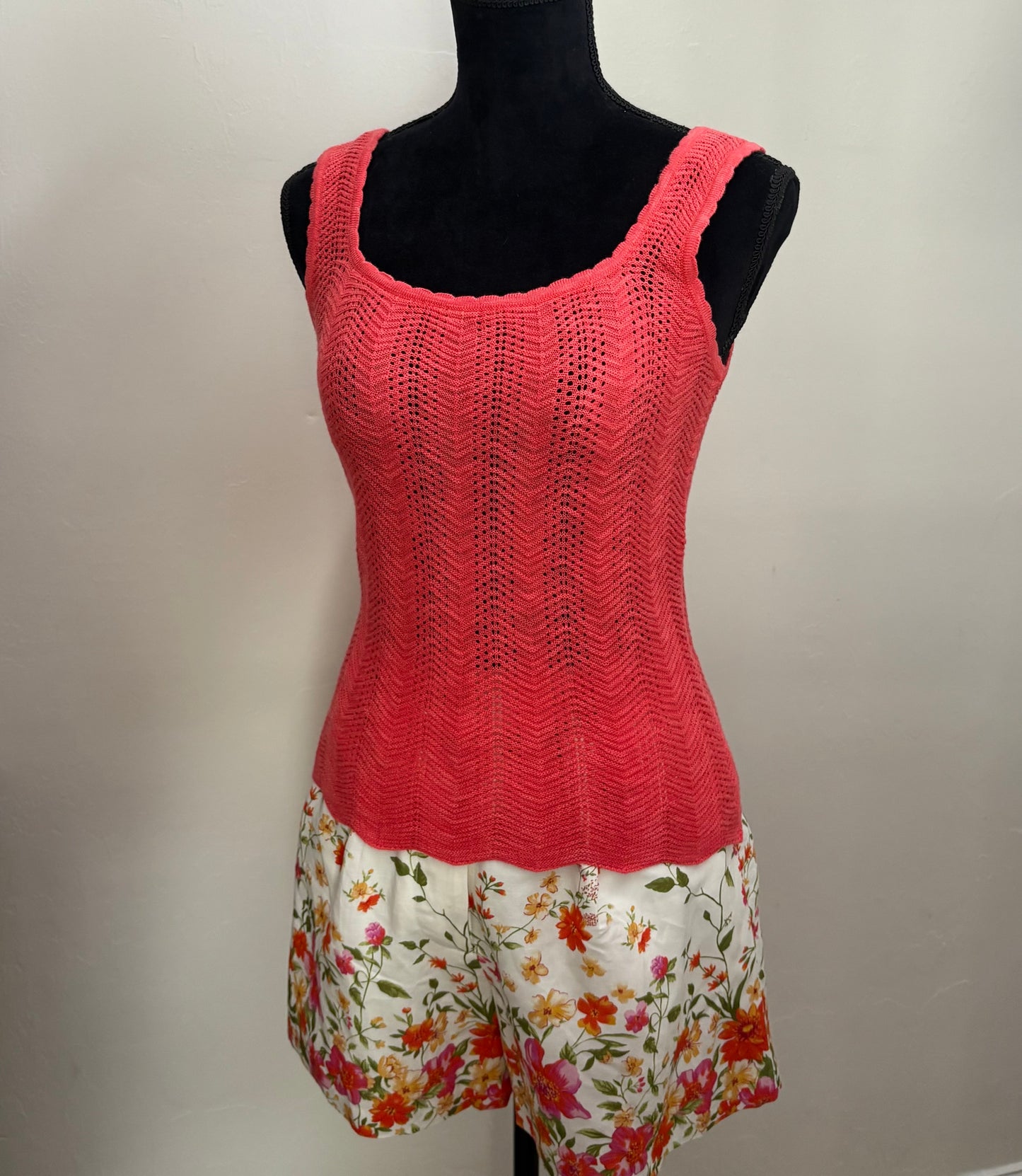 Pointelle Knit Tank Top