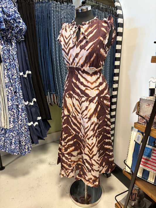 THML - Ab Print Ruffle Slv Dress