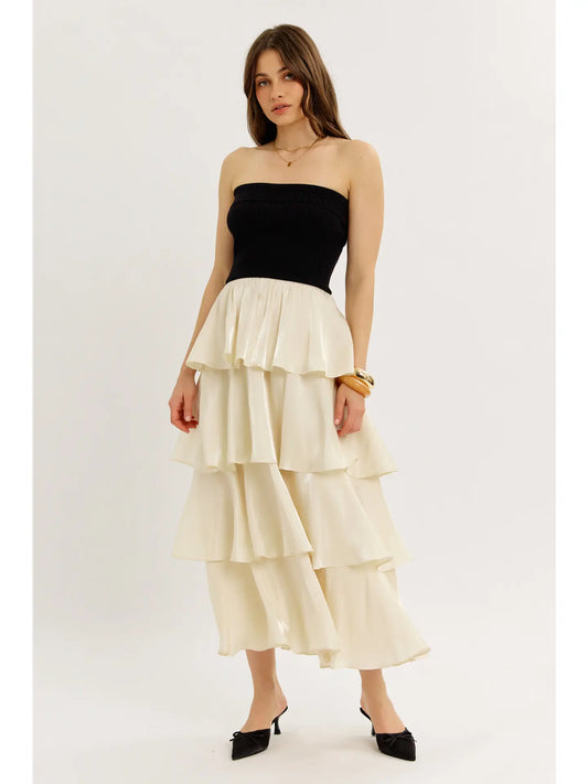 Strapless Midi Dress