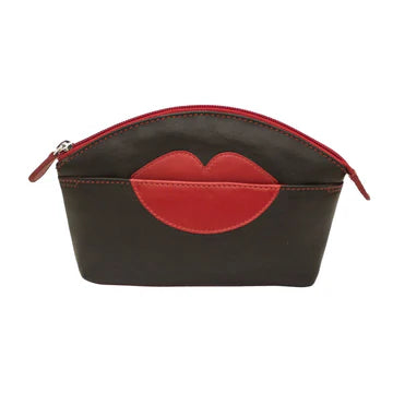Hot Lips Cosmetic Case - Leather