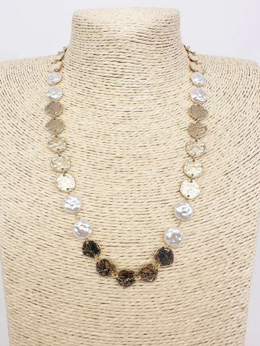 Two Tone Coin Necklace