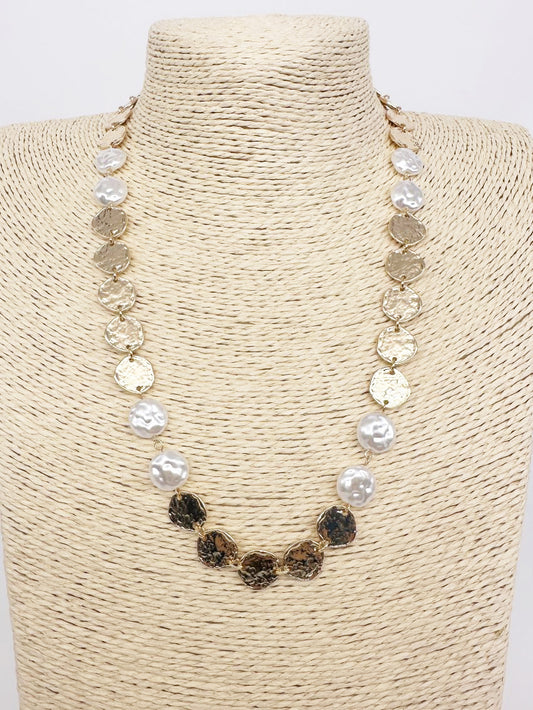 Two Tone Coin Necklace
