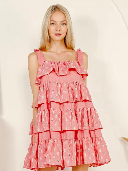 Tiered Ruffle Shift Dress