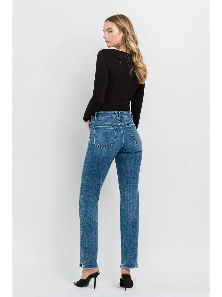 High Rise Straight Jeans