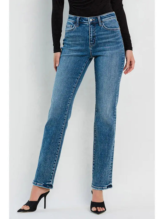High Rise Straight Jeans