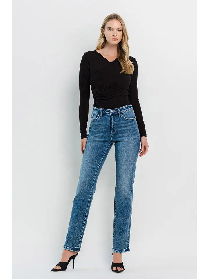 High Rise Straight Jeans