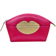 Hot Lips Cosmetic Case - Leather