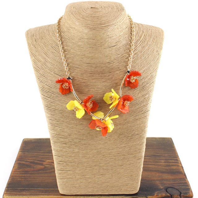 Flower Resin Necklace