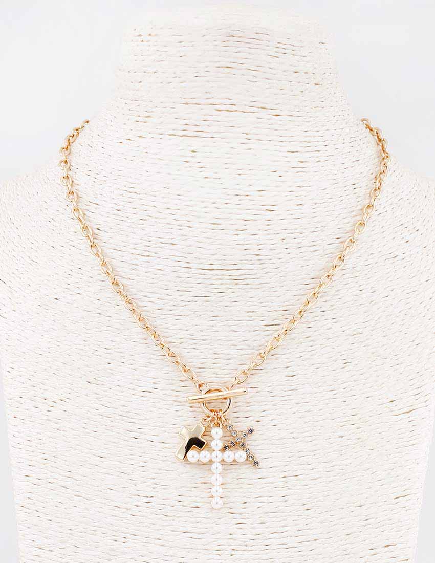Three Cross Necklace